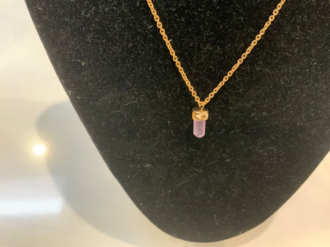 Amethyst small quartz necklace