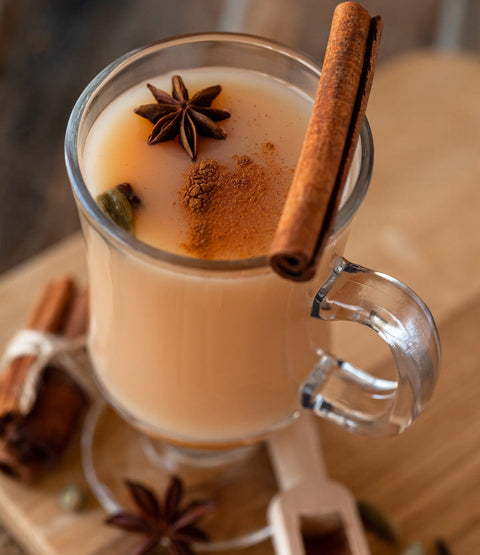 Apple Almond Nog tea perfectly dress for the holidays