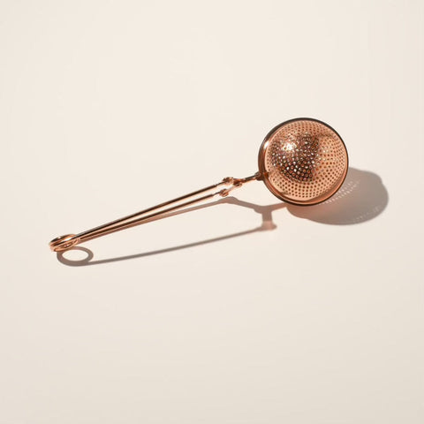 Rose gold loose leaf tea strainer