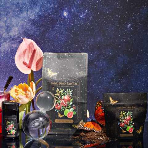 Guava Pomegranate Black Iced Tea-Violet Glass Apothecary Jar (Includes with 12 Cold-Steep Sachets)-Magic Hour