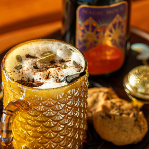 Pumpkin Spice Fireside Chai-Violet Glass Apothecary Jar (up to 75 cups)-Magic Hour