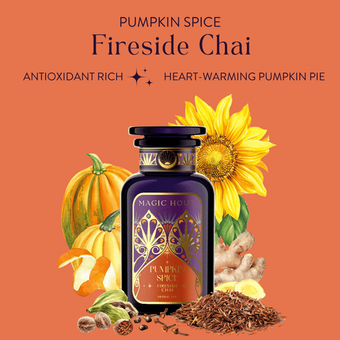 Pumpkin Spice Fireside Chai-Violet Glass Apothecary Jar (up to 75 cups)-Magic Hour