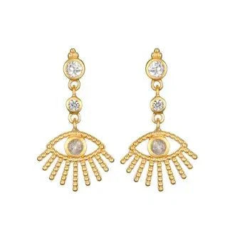 Second Sight Evil Eye Earrings--Magic Hour