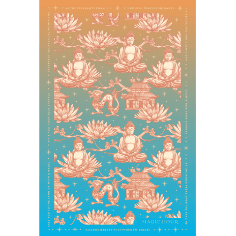 Thai Temple Tea Towel--Magic Hour